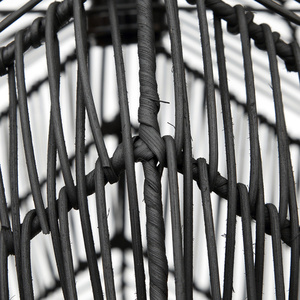 Fekete fonott függőlámpa - The Bala M, E27, Rattan small 7