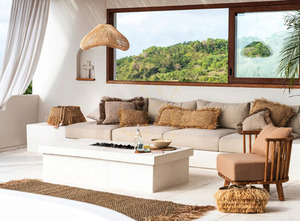 Fonott felhő lámpa - The Cloud M, E27, Rattan, boho small 10