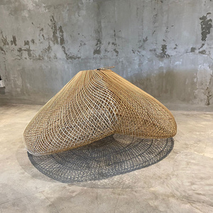 Fonott felhő lámpa - The Cloud M, E27, Rattan, boho small 2