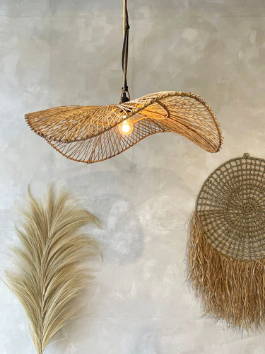 Jelölje be kalap lámpa - The Chapeau L, E27, Rattan, boho stílusban