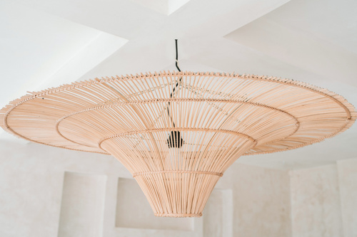 Jelölje be Kalapos függőlámpa - The Sky Pendant XXL, E27, Rattan, boho stílusú