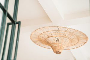 Kalapos függőlámpa - The Sky Pendant XXL, E27, Rattan, boho stílusú small 7