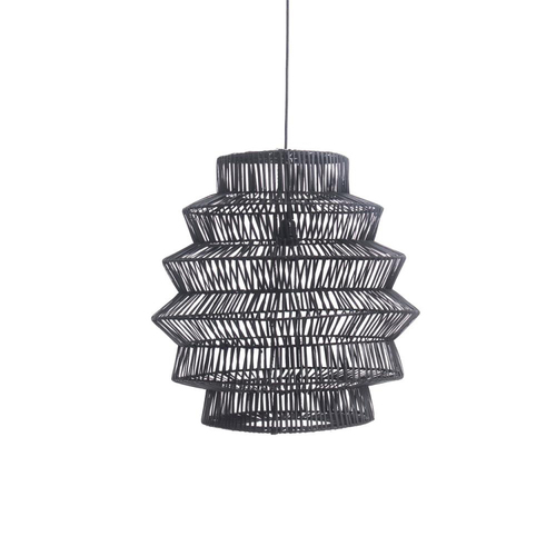 Jelölje be Fekete függőlámpa - Good Vibes M, E27, Rattan
