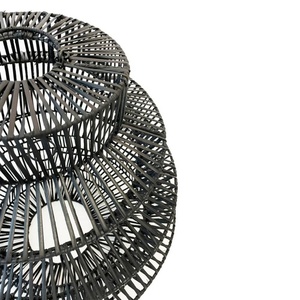 Fekete függőlámpa - Good Vibes M, E27, Rattan small 3