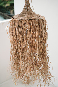 Kézzel készített függőlámpa - The Honolulu, E27, rattan, boho stílusú small 2