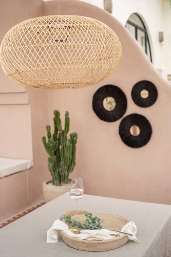 Jelölje be Boho függőlámpa - The Wholly L, E27, Rattan, kézzel készített