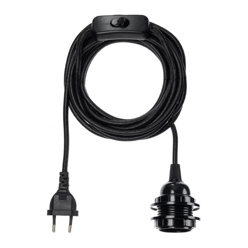 Jelölje be Függőlámpa kábelrögzítő BAZAR BIZAR Cable Fittings fekete fém 450 cm