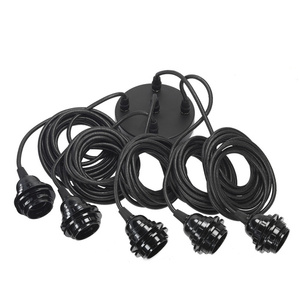 BAZAR BIZAR Cable Fittings fekete függesztőkészlet, 5 E27 foglalat, 350 cm kábelek small 0