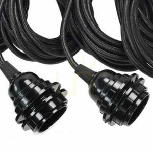 BAZAR BIZAR Cable Fittings fekete függesztőkészlet, 5 E27 foglalat, 350 cm kábelek small 2