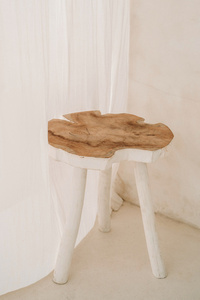 The Organic Side Table - natúr fehér small 1