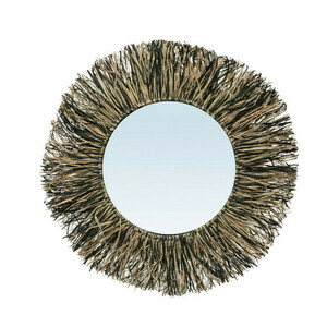 Raffia rojtos tükör - természetes fekete - M small 0
