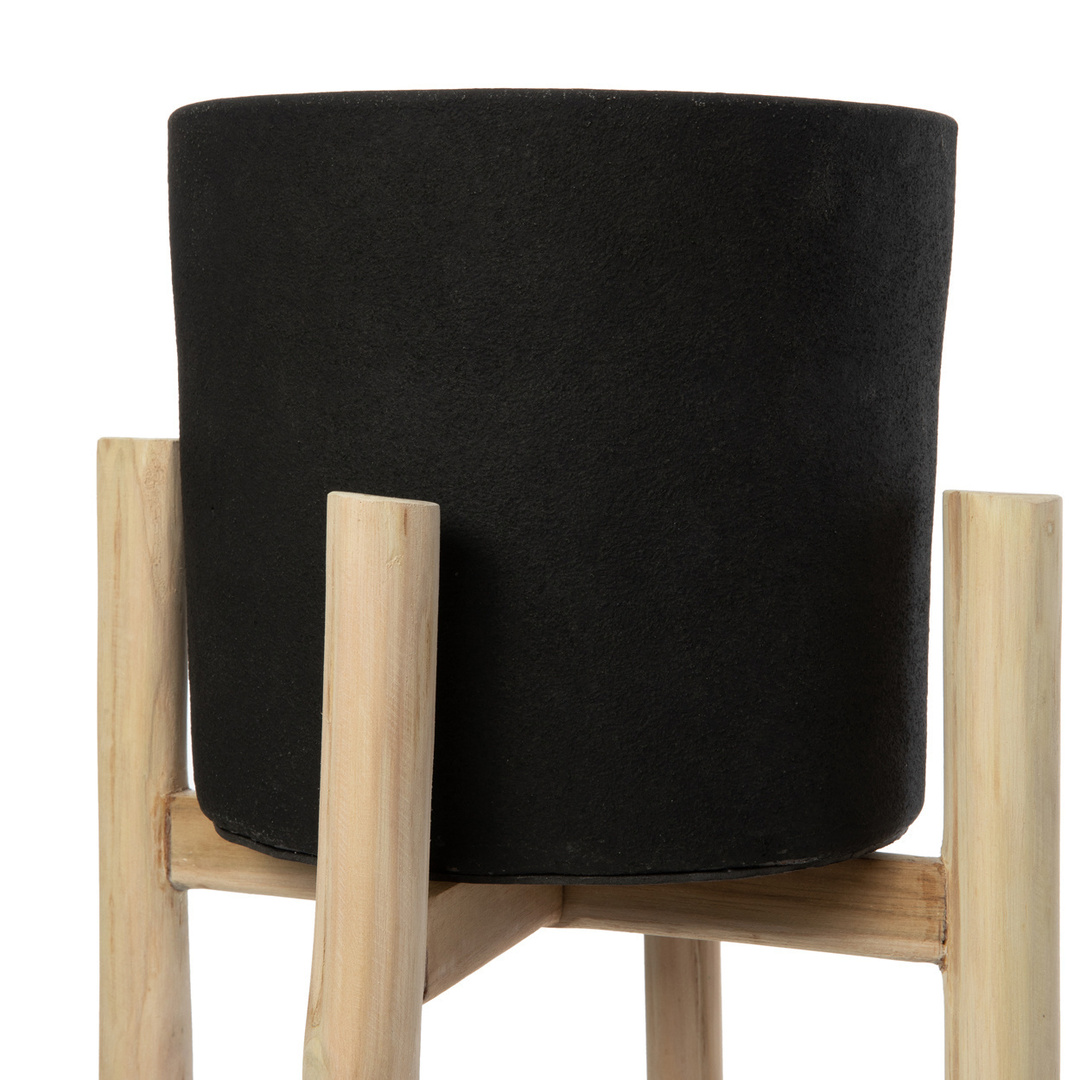 Kilátás BOHO Charcoal High - Fekete természetes - L virágágyás. BOHO Charcoal High - Fekete természetes - L virágágyás.
