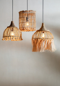 Függőlámpa - Abaca Tassel S, E27, Abaca fű. small 1