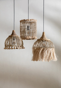 Függőlámpa - Abaca Tassel S, E27, Abaca fű. small 3