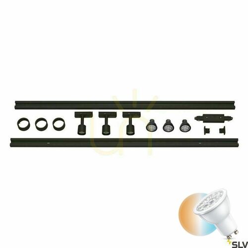 Jelölje be 1-fázisú sínvilágító szett SLV PURI fekete 3x4,3W 2 m 143190