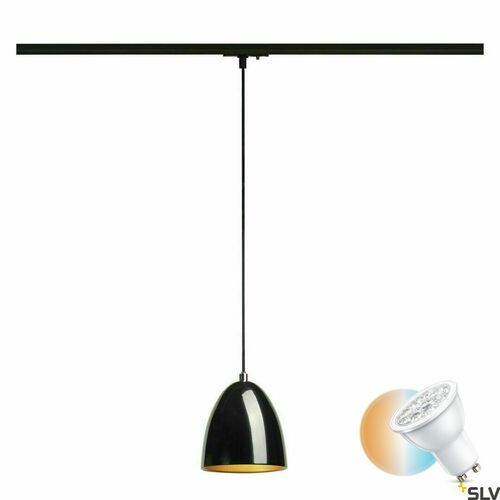 Jelölje be Sínes függőlámpa SLV PARA CONE 14 fekete GU10 35W 143990