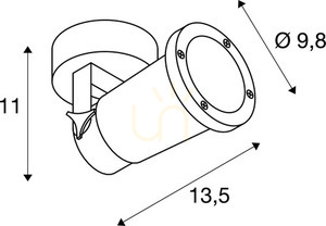 Kerti spotlámpa SLV NAUTILUS WL fekete alumínium 11W IP54 1002867 small 5