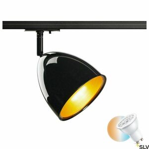 Sínes lámpa SLV PARA CONE 14 fekete/arany GU10 25W 1-fázisú 1002873 small 0