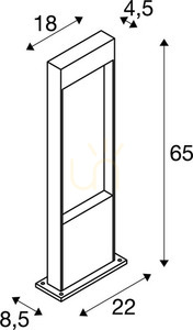 Kültéri állólámpa SLV FLATT POLE 65 antracit 10W IP65 1002956 small 4