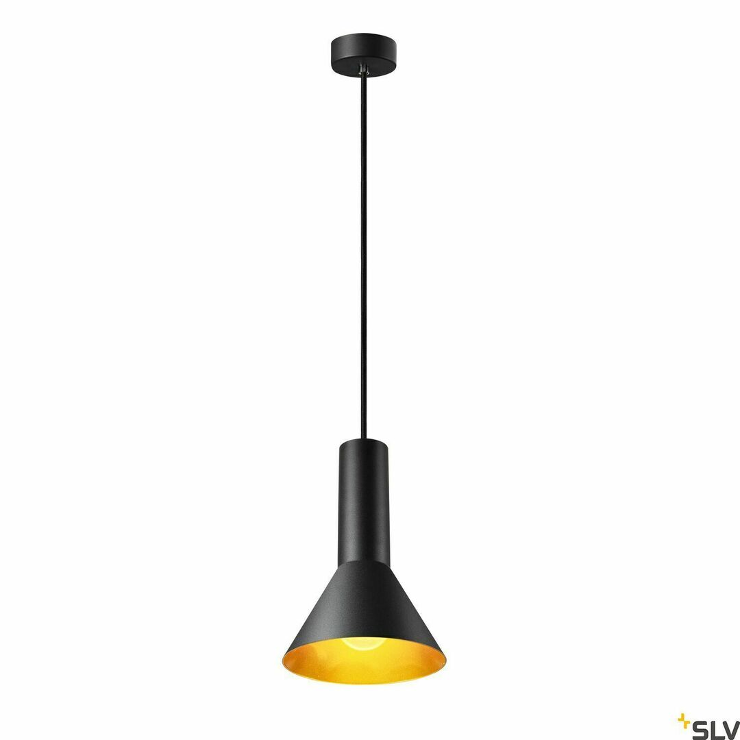 Kilátás Függőlámpa SLV PHELIA 175 E27 fekete-arany 1002948 Függőlámpa SLV PHELIA 175 E27 fekete-arany 1002948