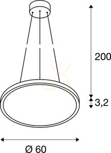 Függőlámpa SLV LED PANEL 60 DALI szürke 43W 3000K 3150lm 1003046 small 2