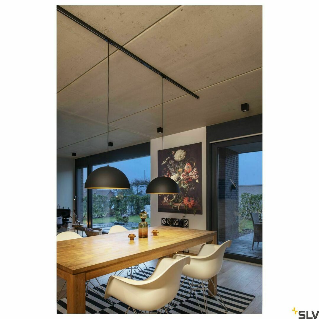 Kilátás Sínes függőlámpa SLV FORCHINI M fekete-arany E27 40 cm 143932 Sínes függőlámpa SLV FORCHINI M fekete-arany E27 40 cm 143932
