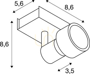 SLV PURI 1 fekete GU10 fal- és mennyezeti lámpa, 50 W, 147360 3 SLV PURI 1 fekete GU10 fal- és mennyezeti lámpa, 50 W, 147360 small 3