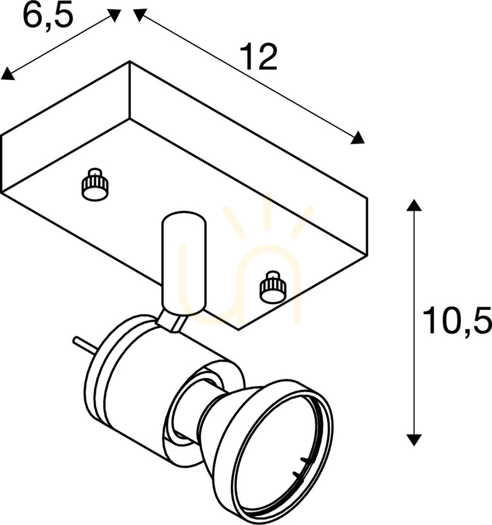 Kijelző Süllyesztett lámpatest SLV ASTO 1 alumínium GU10 75W 147441 Süllyesztett lámpatest SLV ASTO 1 alumínium GU10 75W 147441