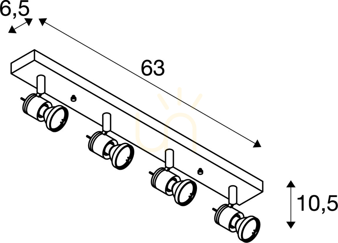 Kijelző Süllyesztett lámpatest SLV ASTO 4 alumínium GU10 75W 230V 147444 Süllyesztett lámpatest SLV ASTO 4 alumínium GU10 75W 230V 147444