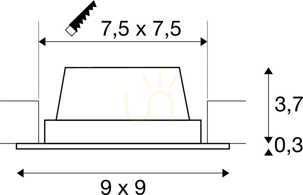 Előnézet Süllyesztett lámpatest SLV FRAME BASIC fehér LED 8,3W 3000K 600lm 112721 Süllyesztett lámpatest SLV FRAME BASIC fehér LED 8,3W 3000K 600lm 112721
