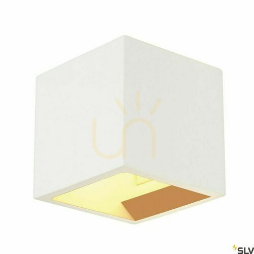 Jelölje be SLV PLASTRA Cube 148018 gipsz fali lámpa, fehér, fel-le világító, 11,5 cm, G9