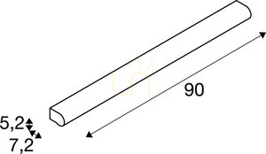 Fali lámpa SLV MARYLIN 1002192 króm/fehér LED 21W 90 cm IP44 small 5