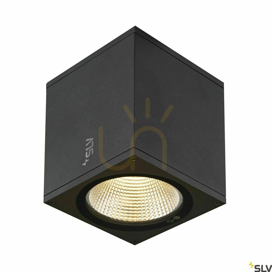 Kilátás Kültéri mennyezeti lámpa SLV ENOLA Square M antracit 11W IP65 1003421 Kültéri mennyezeti lámpa SLV ENOLA Square M antracit 11W IP65 1003421