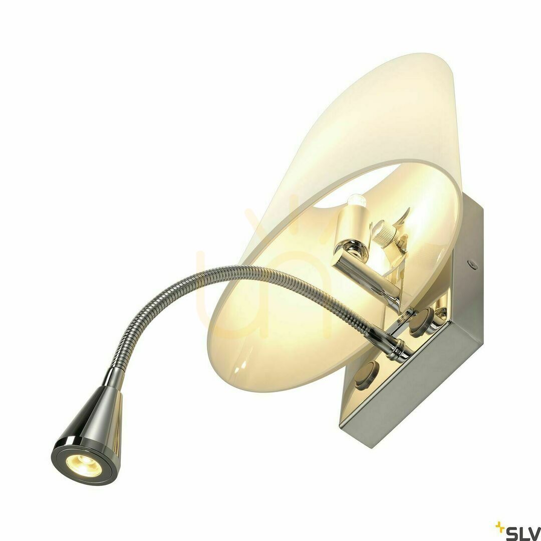 Előnézet Fali lámpa SLV COUPA FLEX króm/üveg LED 3.4W 3000K 149452 Fali lámpa SLV COUPA FLEX króm/üveg LED 3.4W 3000K 149452