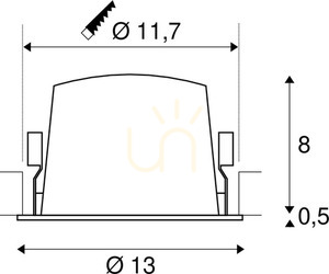 Süllyesztett lámpatest SLV NUMINOS DL L fehér-fekete 25,4W 4000K 2350lm 1003973 small 2