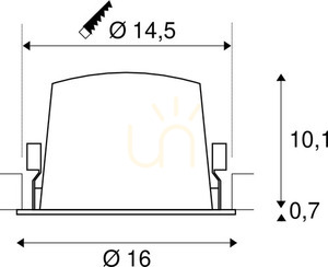 Süllyesztett lámpatest SLV NUMINOS DL XL fehér 37,4W 3500lm 2700K 1004001 small 2