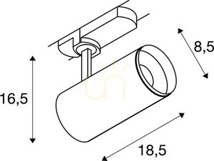 Sínes lámpa SLV NUMINOS DALI M 20,1W 2700K fehér/fekete 3-fázisú 1004462 small 3