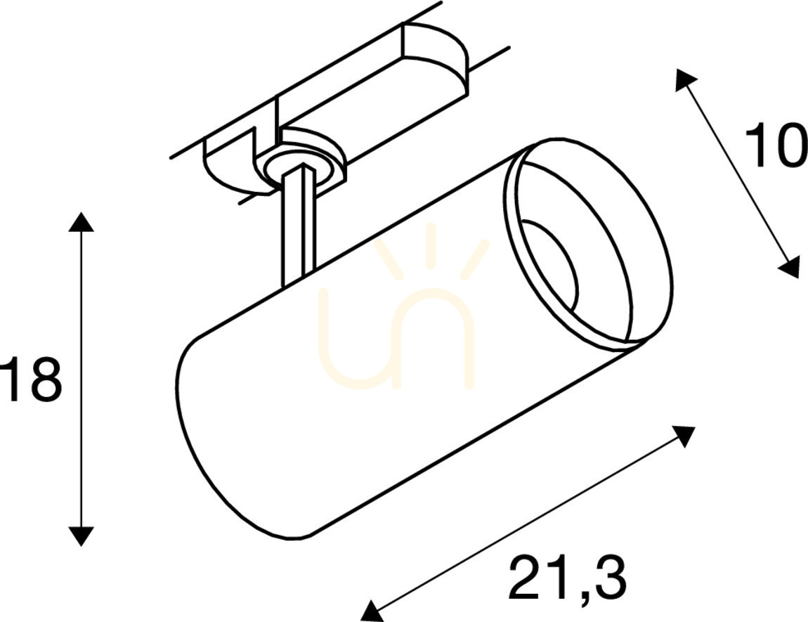 Kijelző Sínes lámpa SLV NUMINOS DALI L 28W 2700K fehér/fekete 3-fázisú 1004560 Sínes lámpa SLV NUMINOS DALI L 28W 2700K fehér/fekete 3-fázisú 1004560