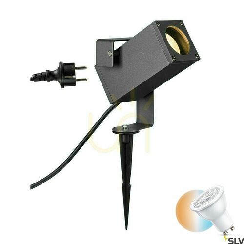 Jelölje be Kültéri spotlámpa SLV THEO BRACKET SP QPAR51 antracit IP44/IP65 1004652