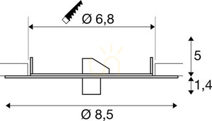 Beépíthető rozetta SLV FITU fehér 8,5 cm 1004675 small 3
