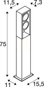 SLV ESKINA FRAME 75 kültéri LED állólámpa antracit 27 W CCT IP65 1004751 small 6