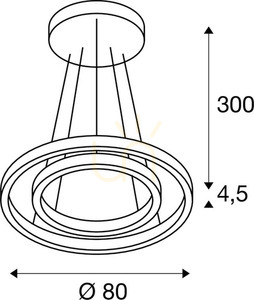 Függőlámpa SLV ONE DOUBLE PD DALI fehér 80 cm 55W 1004768 small 4