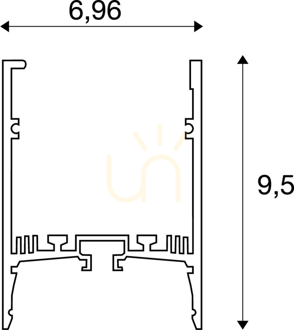 Kijelző LED profil SLV GRAZIA 60 beépíthető fekete alumínium 150 cm 1004896 LED profil SLV GRAZIA 60 beépíthető fekete alumínium 150 cm 1004896