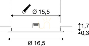 Süllyesztett LED lámpatest SLV SENSER 18 DL fehér 12W 4000K 1004695 small 3