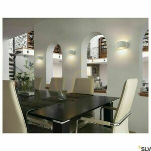 Felületre szerelhető lámpa SLV PLASTRA WL Curved Cutrain fehér gipsz 1004732 small 3