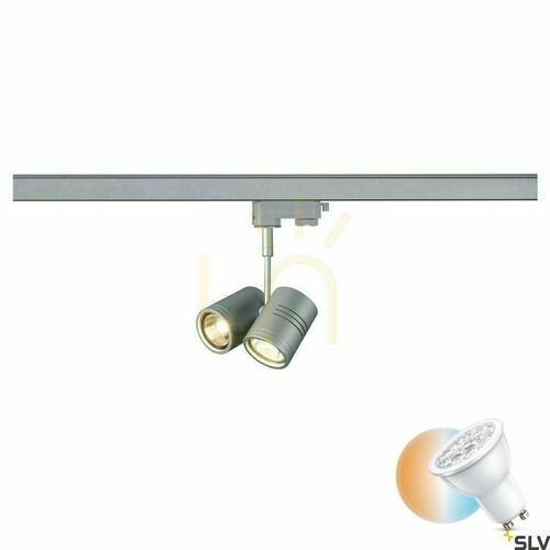 Jelölje be Pálya lámpa SLV BIMA 2 szürke GU10 50W 3-fázisú 152232