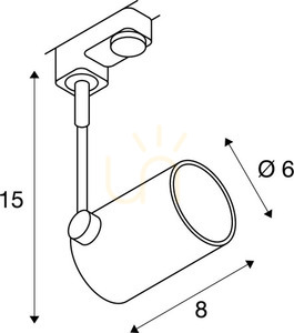 Pálya lámpa SLV BIMA 1 szürke GU10 50W 3 fázisú 152242 1 Pálya lámpa SLV BIMA 1 szürke GU10 50W 3 fázisú 152242 small 1