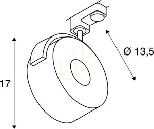 Pálya lámpa SLV KALU TRACK fekete LED 13W 3000K 970lm 3 fázisú 152600 2 Pálya lámpa SLV KALU TRACK fekete LED 13W 3000K 970lm 3 fázisú 152600 small 2