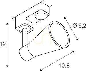 Pálya lámpa SLV AVO fekete GU10 50W 3 fázisú 152640 4 Pálya lámpa SLV AVO fekete GU10 50W 3 fázisú 152640 small 4