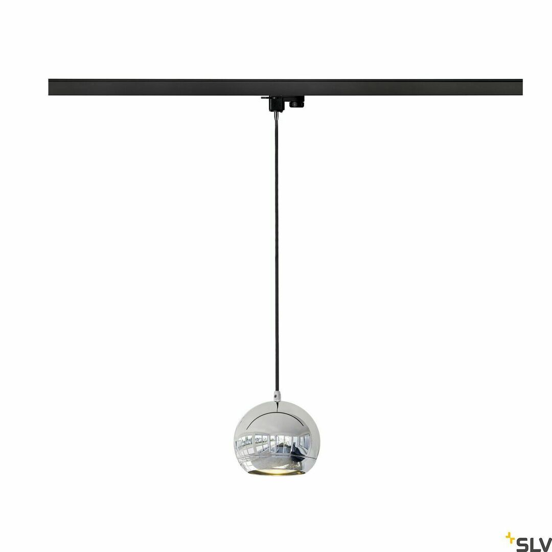 Kilátás Függőlámpa sínrendszerhez SLV Light Eye króm GU10 75W 3-fázisú 153112 Függőlámpa sínrendszerhez SLV Light Eye króm GU10 75W 3-fázisú 153112